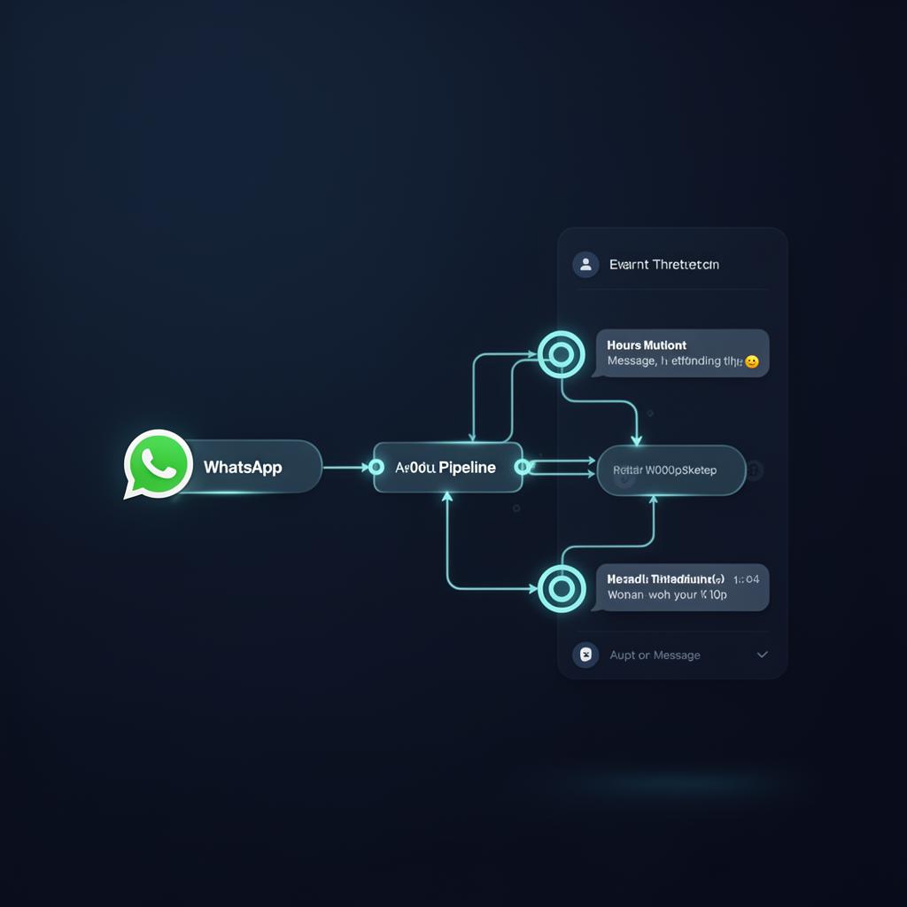 Fluxo de automação de WhatsApp e mensagens